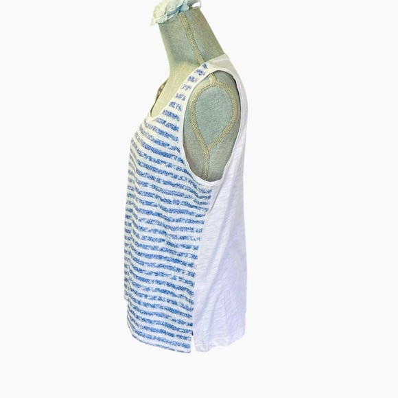 Chicos by Chicos Sequin Tank Striped Blue and White (Size 2) - Picture 3 of 11